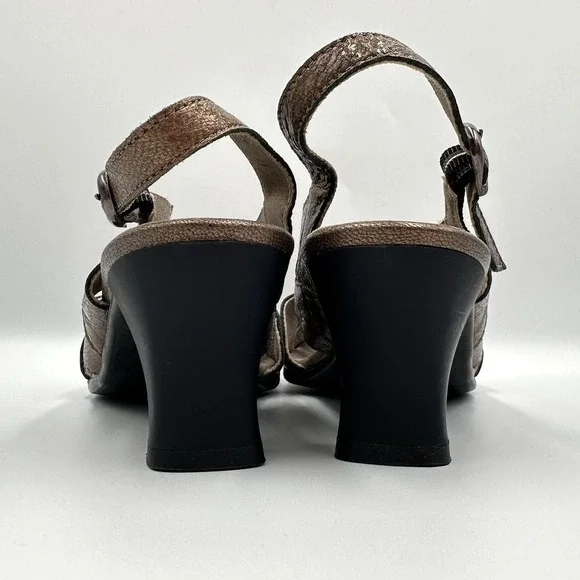 Arche France Leather Comfort Heels Slingback EU 41 US 10 Bronze Brown - Picture 3 of 8